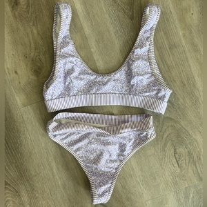 Lavender high wasted bikini from Bydee Australia- Small Bottom, M top.